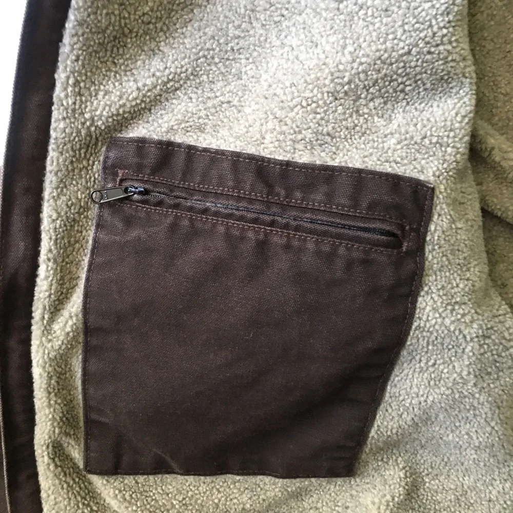 Carhartt 2XL Mens Sherpa Lined  Workwear Jacket/Coat in Dark Brown - Picture 6 of 9